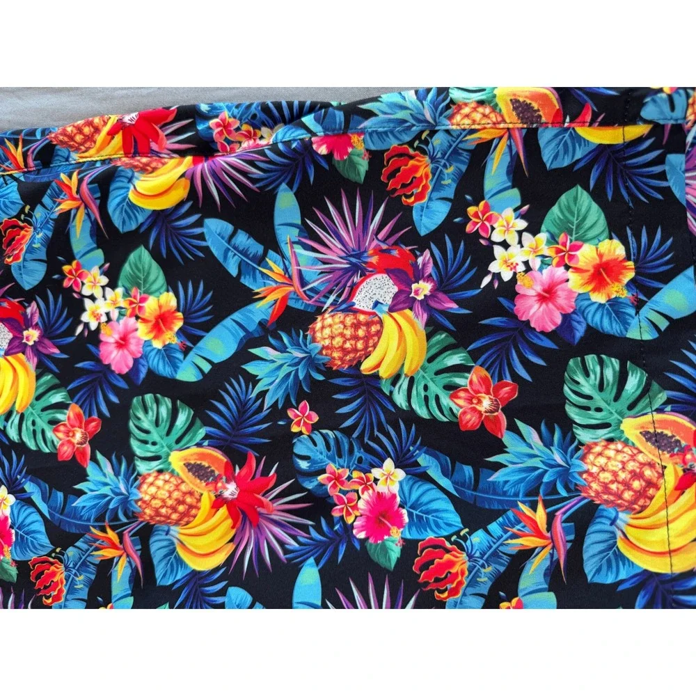 Hreski Shorts Mens Size‎ 34 Tropical Floral Pineapple Banana Print Shorts